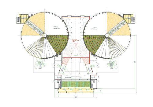 Layout of germinating/kilning plant
